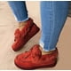 thumbnail image 5 of Zapatos de mujer acolchados de algodón, otoño e invierno, tallas grandes, punta redonda, suela gruesa, forro polar, zapatos de costura, botas de nieve, 5 of 5