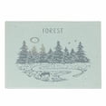 thumbnail image 1 of Forest Cutting Board, Nature Silhouette of a Spruce Forest with Sunrise Early Morning Scenery, Decorative Tempered Glass Cutting and Serving Board, in 3 Sizes, by Ambesonne, 1 of 2