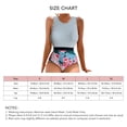 thumbnail image 5 of Traje de baño de una pieza sin espalda a rayas con cuello redondo para mujer, 5 of 5