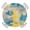 GoldenRod SteelBlue, variant on Summer Palm Leaf Round Tablecloth for 45-54 Inch Tables, Fitted Table Cover with Elastic Edge, Green Tropical Bloom Silhouettes Waterproof Outdoor Table Cloth Protector for Patio Garden Dinner Picnic