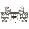 thumbnail image 5 of Afuera Living Traditional Aluminum 5 Piece Outdoor Dining Set in Bronze, 5 of 11
