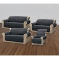 thumbnail image 2 of Innovative Textile Solutions 1-Piece Tyler XL Sofa Furniture Cover Slipcover, Charcoal, 2 of 8