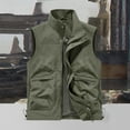 thumbnail image 2 of hotojiny Men's Fishing Vest Casual Quick Dry Multi Pockets Cargo Vest Fashion Full Zip Outdoor Work Sleeveless Jacket, 2 of 4