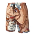 thumbnail image 4 of Pofeuu Dinosaur Baking Delight Prin Men's Swim Trunks Quick Dry Bathing Suit Swimming Board Shorts Mesh Lining Beach Swimwear-Small, 4 of 6