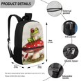 thumbnail image 3 of Binienty Frog Mushroom School Backpack Set for Girls Elementary School Bookbag For Boys With Lunch Box and Pencil Case 3 PCS Kids 17 Inch Book Bag Middle School Supplies, 3 of 7