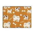 thumbnail image 3 of DouZhe Cute Dogs Doodle Paws Pattern Area Rugs Non-Slip Machine Washable Floor Mat, Style Carpet Doormat, 63x48 inches, 3 of 6