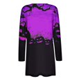 thumbnail image 4 of WFJCJPAF 2024 New Halloween Clearance! Halloween Sweaters for Women,Women's Fashion Halloween Printed Casual Long Sleeved Shirt Cardigan Tops - Purple XXL, 4 of 6
