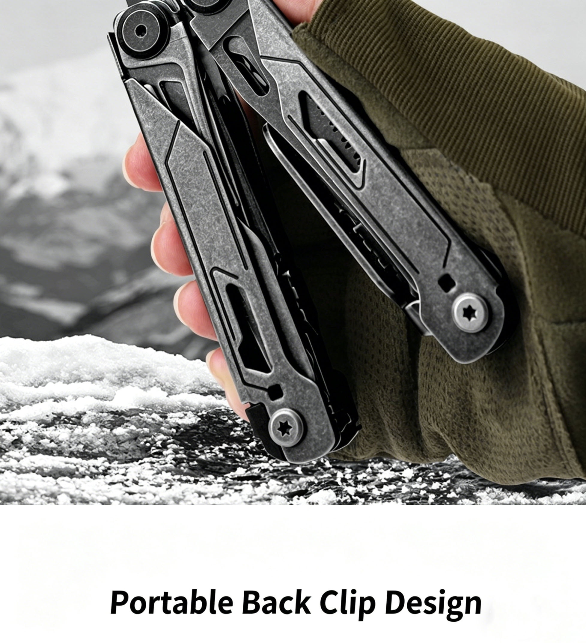 23-in-1 Stainless Steel Multi Tool Pliers with Knife Saw Wire Cutter for Outdoor Camping & Household Repair