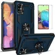 Samsung Galaxy A32 5G Case, [Not fit for Samsung Galaxy A52/ Galaxy A72], With [Tempered Glass Screen Protector Included], STARSHOP Drop Protection Ring Kickstand Cover- Ink Blue