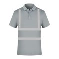 thumbnail image 2 of Ecqkame Mens Reflection Of Light Shirts Summer Casual Turndown Collar Button Tops Golf High Visibility Shirts Gray XXXXL, 2 of 5