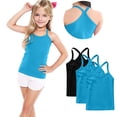 thumbnail image 2 of GERsome 3 Pack Girls Tank Tops Soft Cotton Undershirts Toddler Kids Girls Sleeveless Camisole Tops Summer Round Neck T Shirts, Sizes 4-5 Years, 2 of 9