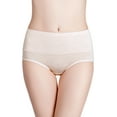 thumbnail image 4 of Buankoxy 6 Pack Women's High Waist Tummy Control Cotton Underwear Solid Color Brief Panties,Size 8, 4 of 5