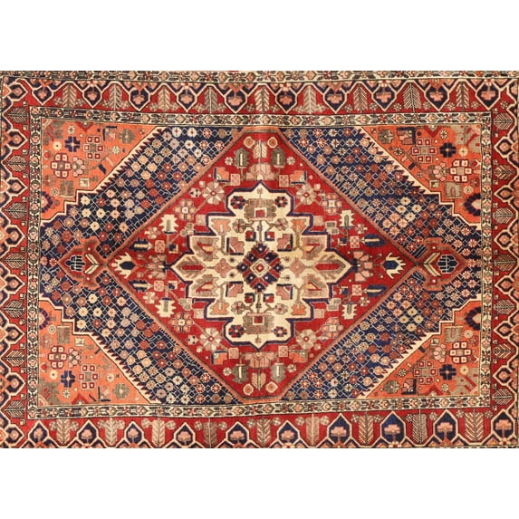 Ahgly Company Indoor Rectangle Traditional Sand Brown Persian Area Rugs, 5' x 8'