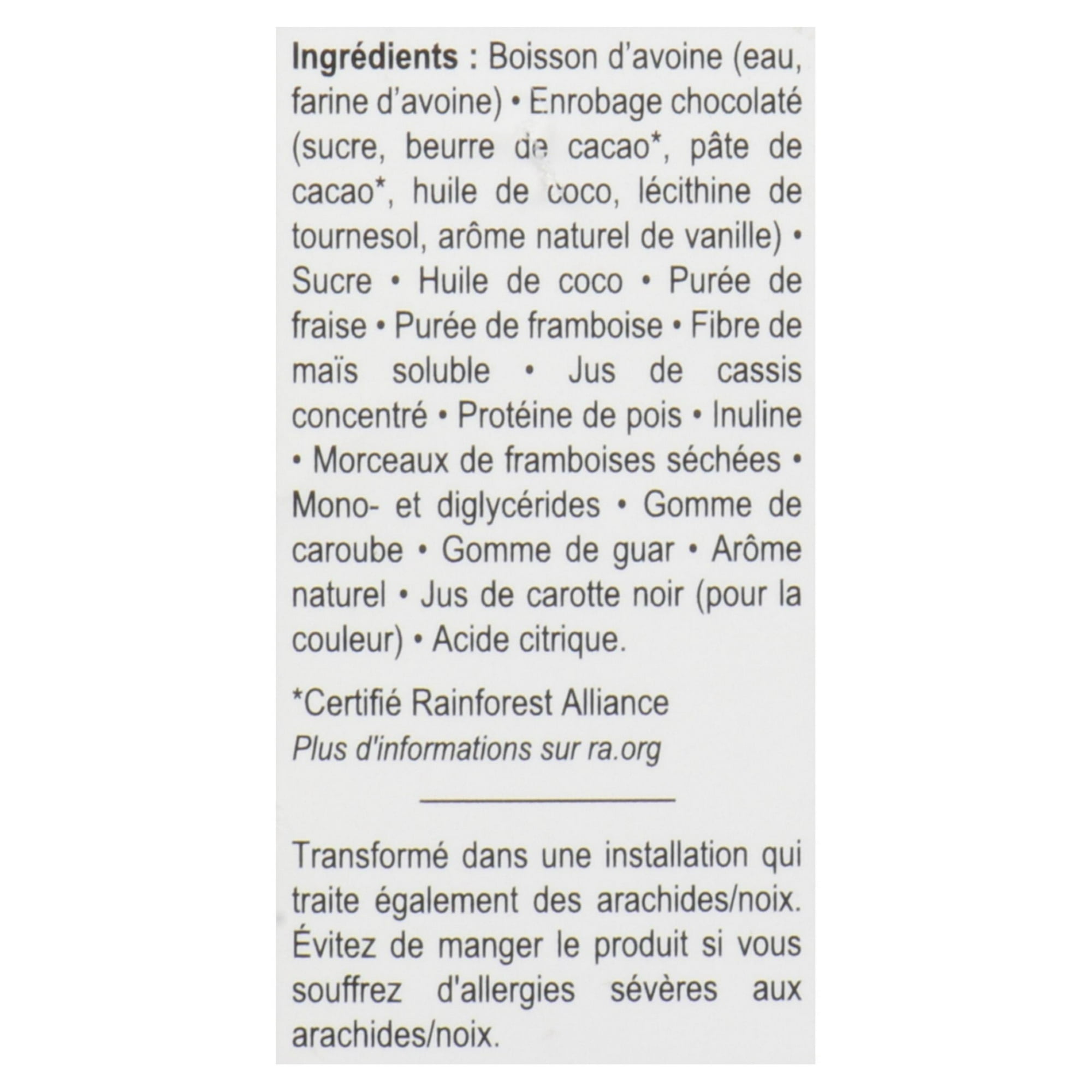 Snö Framboises croquantes barres à base de plantes