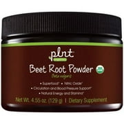 plnt Organic Beet Root Powder with Nitric Oxide (4.55 oz./30 Servings)