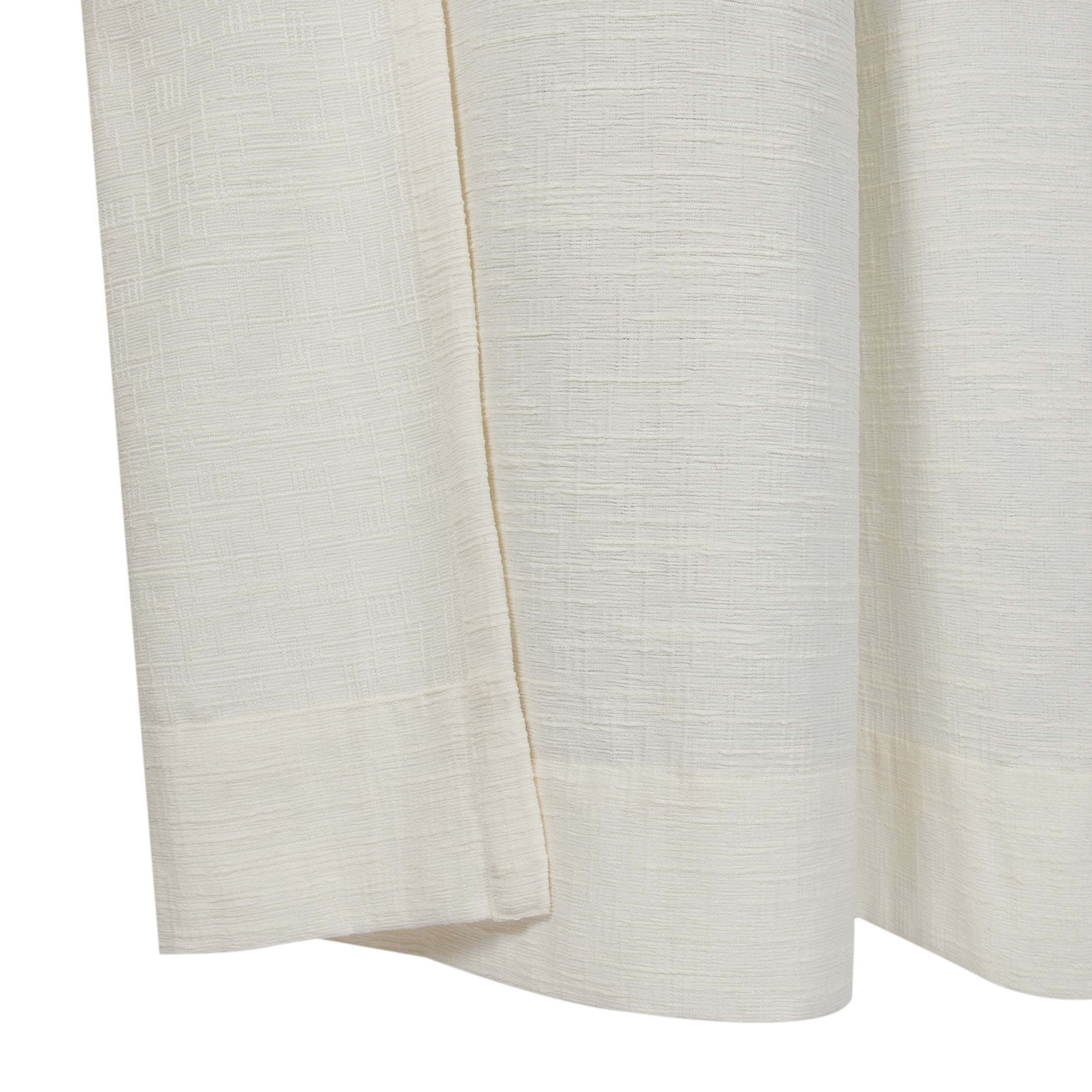 Better Homes & Gardens Textured Solid Chenille Light Filtering Single Curtain Panel, Ivory, 50"W x 84"L
