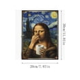 thumbnail image 2 of Funny Bathroom Wall Art Metal Wall Decor Vintage Mona Lisa Starry Night Themed Wall Art for Bathroom Home Decor 7.87 X 11.81 in, 2 of 4