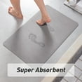 thumbnail image 6 of SIXHOME Bath Mats Quick Dry Super Absorbent Bathroom Rugs Non Slip Rubber Thin Floor Mats Fit Under Door, 16"x 24", Light Gray, 6 of 7