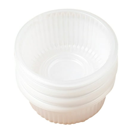 

VEAREAR 100Pcs Round Thick BPA Free Moon Cake Trays Stackable Space Saving Mung Bean Cake Packaging Trays for Mid-Autumn Festival
