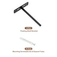 thumbnail image 3 of 4Set Floating Shelf Brackets, 6" 4 Holes Iron Hidden Shelf Supports, Black, 3 of 7