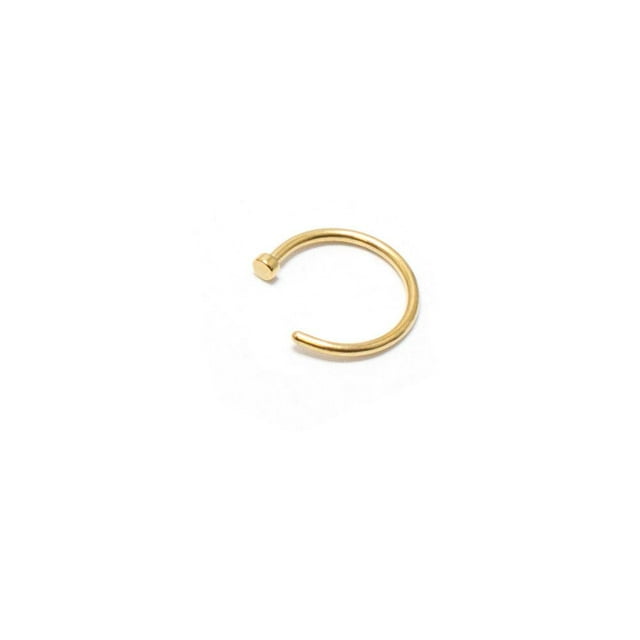 Nose Ring Piercing Surgical Steel Hoop Stud CZ Bone Screw Retainer 22G 20G 18G