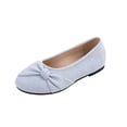 thumbnail image 2 of Women Knotted Bow Ballet Flats, Soft Textured Round Toe Slip‑on Casual Flat Shoes, Comfort Walking Footwear, 2 of 9