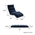 DHP Beverly Wave Adjustable Memory Foam Lounge Chair, Blue Microfiber