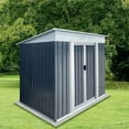 thumbnail image 5 of Smilegend Outdoor Storage Shed 6FTx4FT Pent Roof Grey - Spacious and Weather-Resistant Storage Solution, 5 of 6