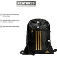 thumbnail image 4 of Adidas Unisex Alliance II Sackpack, Black and Gold Metallic, 4 of 6