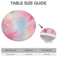 thumbnail image 6 of Pastel Floral Watercolor Pattern Round Fitted Tablecloth with Elastic Edge,Dining Table Cover Waterproof,Outdoor Round Tablecloth for Camping,Dining,Indoor and Outdoor, 6 of 7