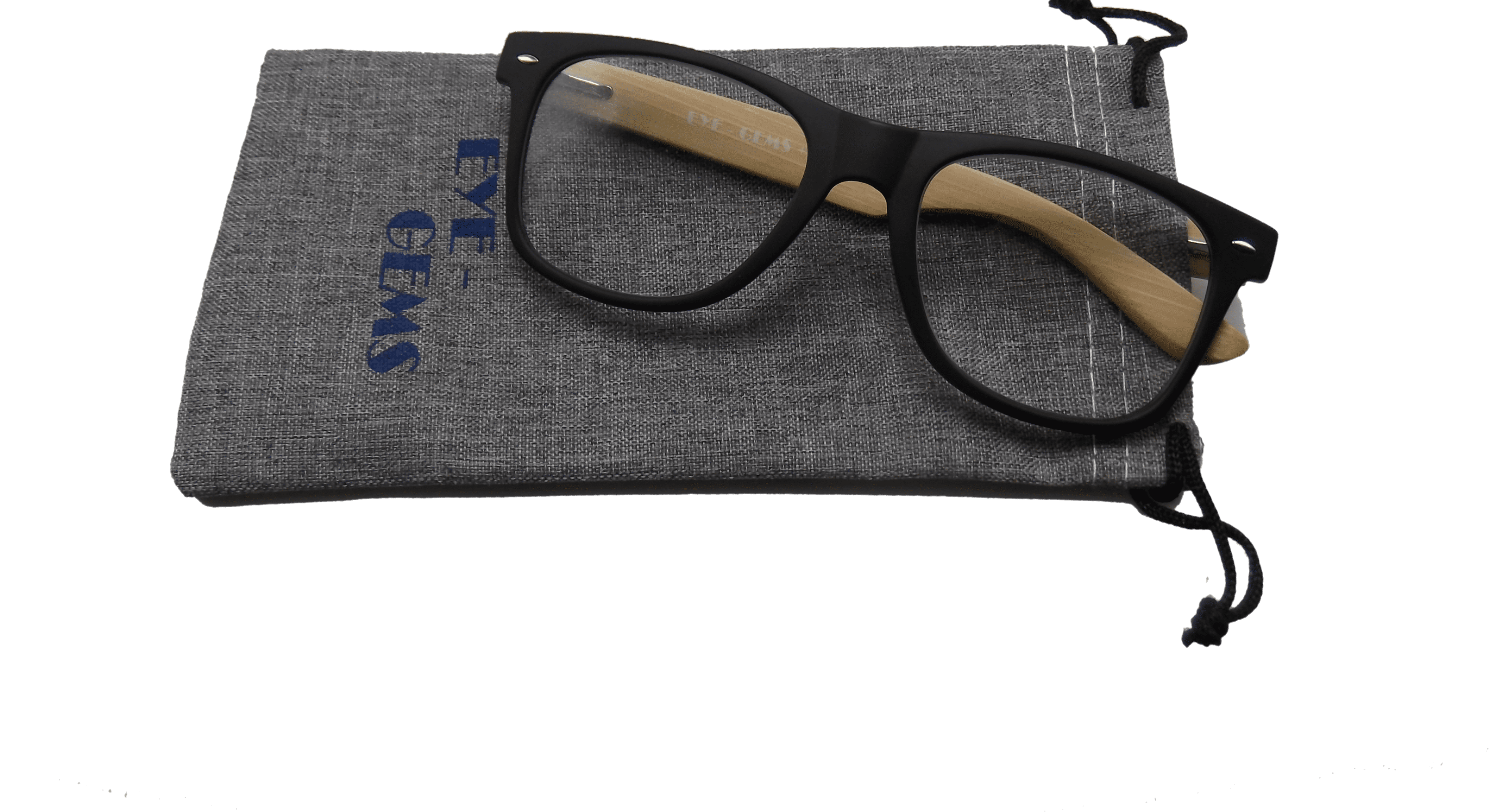 EYEGEMS Brand Men Women +2.50 Reading Glasses Eco Friendly Sustainable Unisex Bamboo Eyeglasses Black 8471