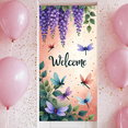 thumbnail image 6 of Floral Design Banner Welcome Sign Dragonfly Pattern Nature for Home Decoration Garden Party Event Decor, 6 of 8