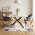 thumbnail image 3 of ODIKA Floral Vintage Cottage With Distressed Botanical Toile Border for Dining Room, Under Table, Home Office, Non-Slip Chair-Friendly, 3 of 7