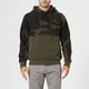 thumbnail image 2 of Hombres Otoño Sudadera Con Capucha Color Bloqueo Cordón Espesar Bolsillo Costilla Cierre De Punto Suelto Casual Manga Larga Jersey Con Capucha Top Verde XXL, 2 of 6