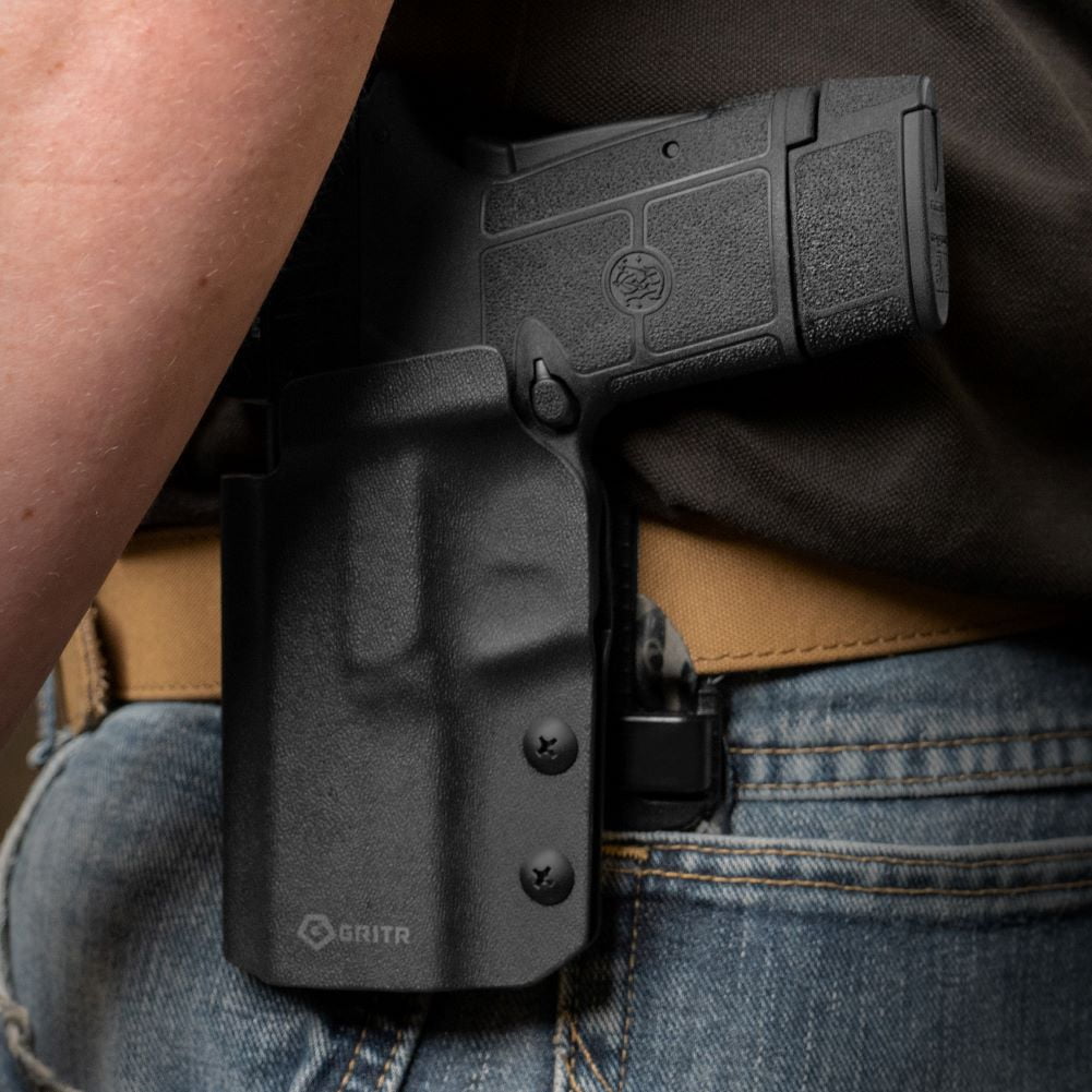 GRITR OWB Kydex Left Hand Holster for S&W M&P Shield EZ 9/380/Equalizer