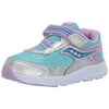 Saucony Unisex-Child Ride 10 Jr Sneaker, Silver/Blue,  Size Toddler 5.0