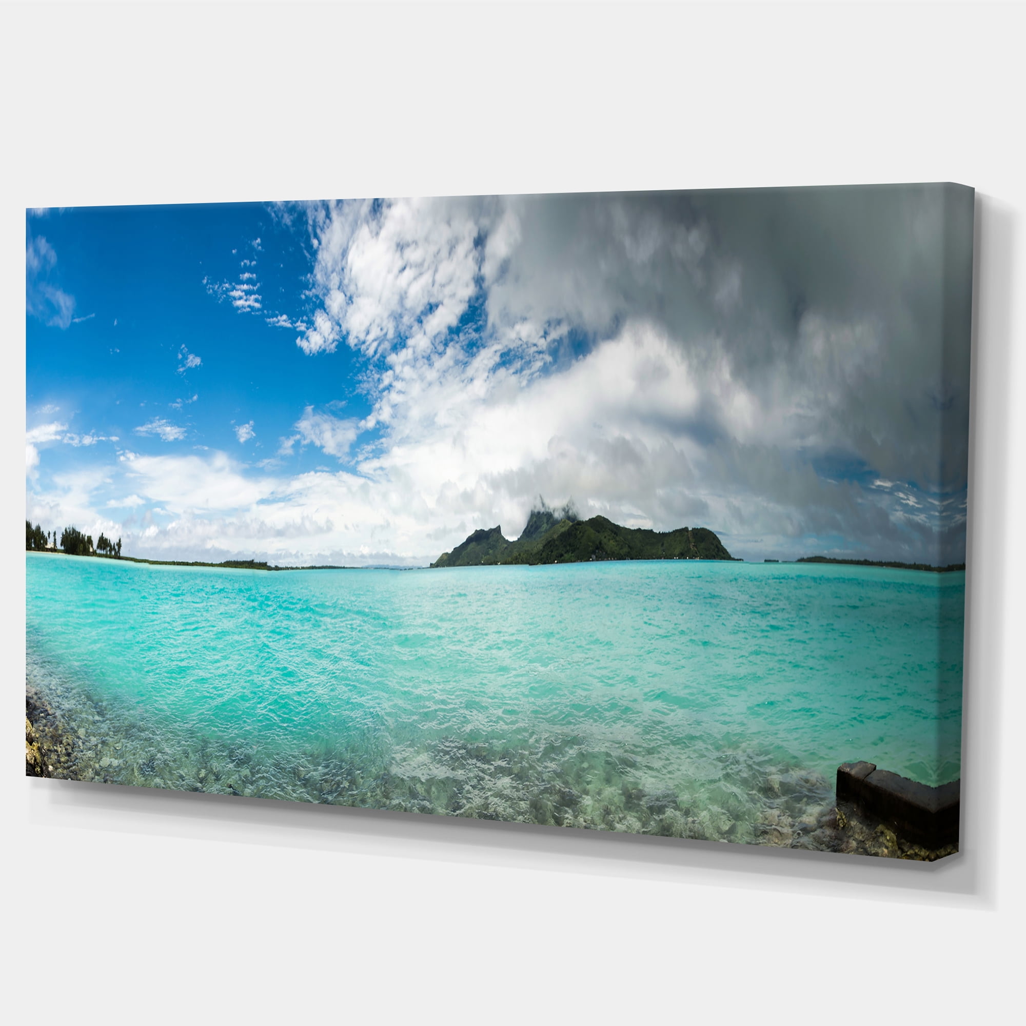 Bora Bora French Polynesia Panorama - Large Seascape Art Canvas Print ...