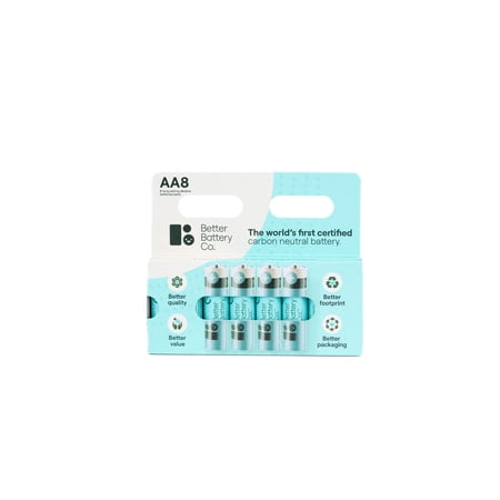 Better Battery Co. AA Batteries, 8-Pack Alkaline – Everyday Power You Can Trust