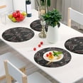 thumbnail image 5 of Butterflies Black Black Round Placemats Plate Mats 15 Inch Non-Slip Heat Resistant Washable PVC Set Indoor for Kitchen Dining Table 4PCs, 5 of 6