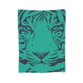 thumbnail image 1 of XMXY Fleece Throw Blanket for Couch, Tiger Texture Pattern Green Black Lightweight Plush Fuzzy Cozy Soft Bed Blankets and Throws for Sofa, 40"x30" inches, 1 of 8
