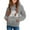 Gray, variant on Spazoro Girls Hooded Sweatshirts, Cute Print Fashion Long Sleeve Soft & Comfy Fall Winter Tops for Girls Orange Size 5 T