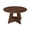 Walnut, variant on Hawsaiy 47.3" Round Dining Table for 4-6 People, Kitchen Table with Storage Shelf, Waterproof Wood Top, Pedestal Base, Wanut