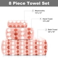 thumbnail image 5 of Sanmadrola Bath Towels Set of 8, 2 Bath Towels 2 Washcloths 4 Hand Towel -700 GSM High Absorbent Quick Dry Pink Bath Sheets for Bathroom,Gym,Hotel, 5 of 7