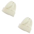 thumbnail image 3 of Advancent Casual Otoño e Invierno pelo de conejo de invierno solideos de gorros de abrigo sombreros mujeres sólida adultos gorros de conejito blanco 2Conjunto, 3 of 6