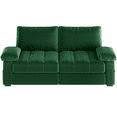 thumbnail image 2 of Renwick 2 Seater Velvet Sofa Couch with Pillow Top Arms & USB Charging Ports, Green, 2 of 11