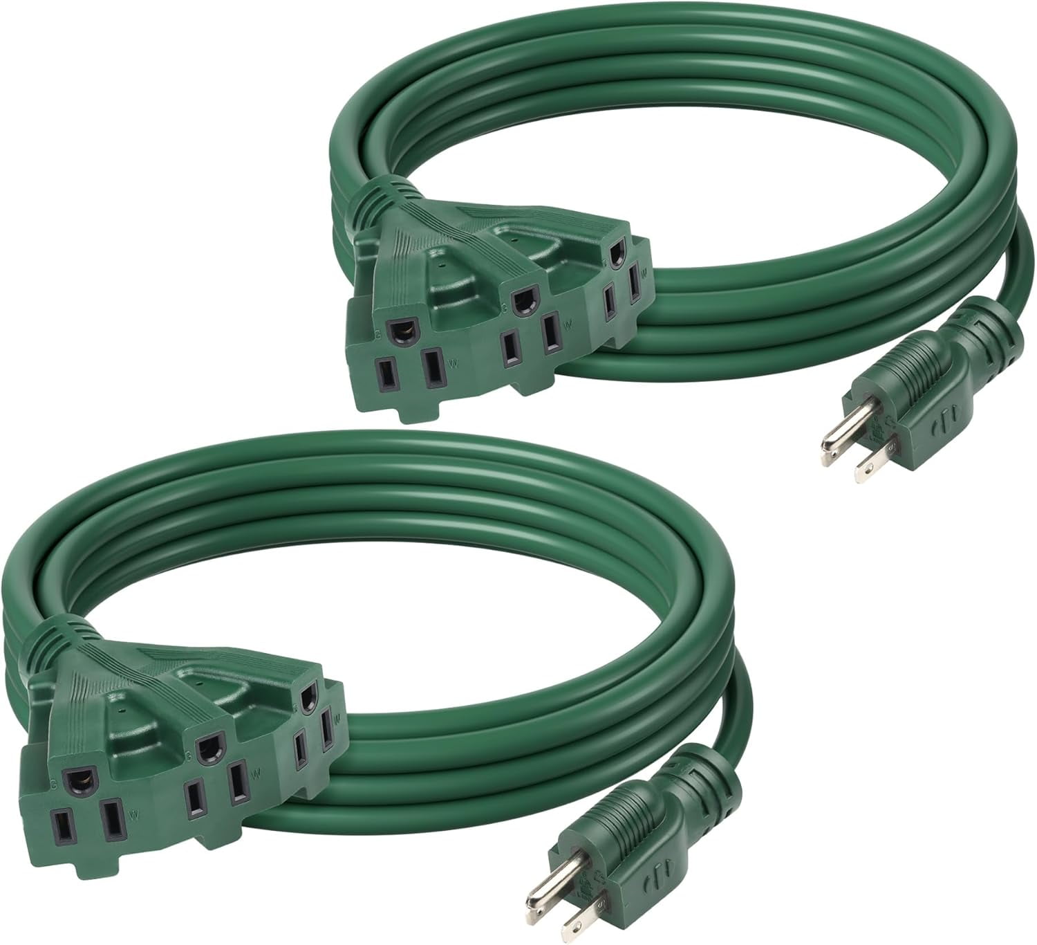 BN-LINK, Outdoor Extension Cord, 15 ft, 3 Outlet, Green - Walmart.com