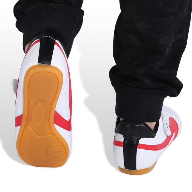Zapatos de Taekwondo unisex Zapatillas de artes marciales Kung Fu Karate Boxeo Zapatillas de deporte Gym Training Zapatos ligeros y transpirables para ni?os Adolescentes Adultos calientes Ecomeon no