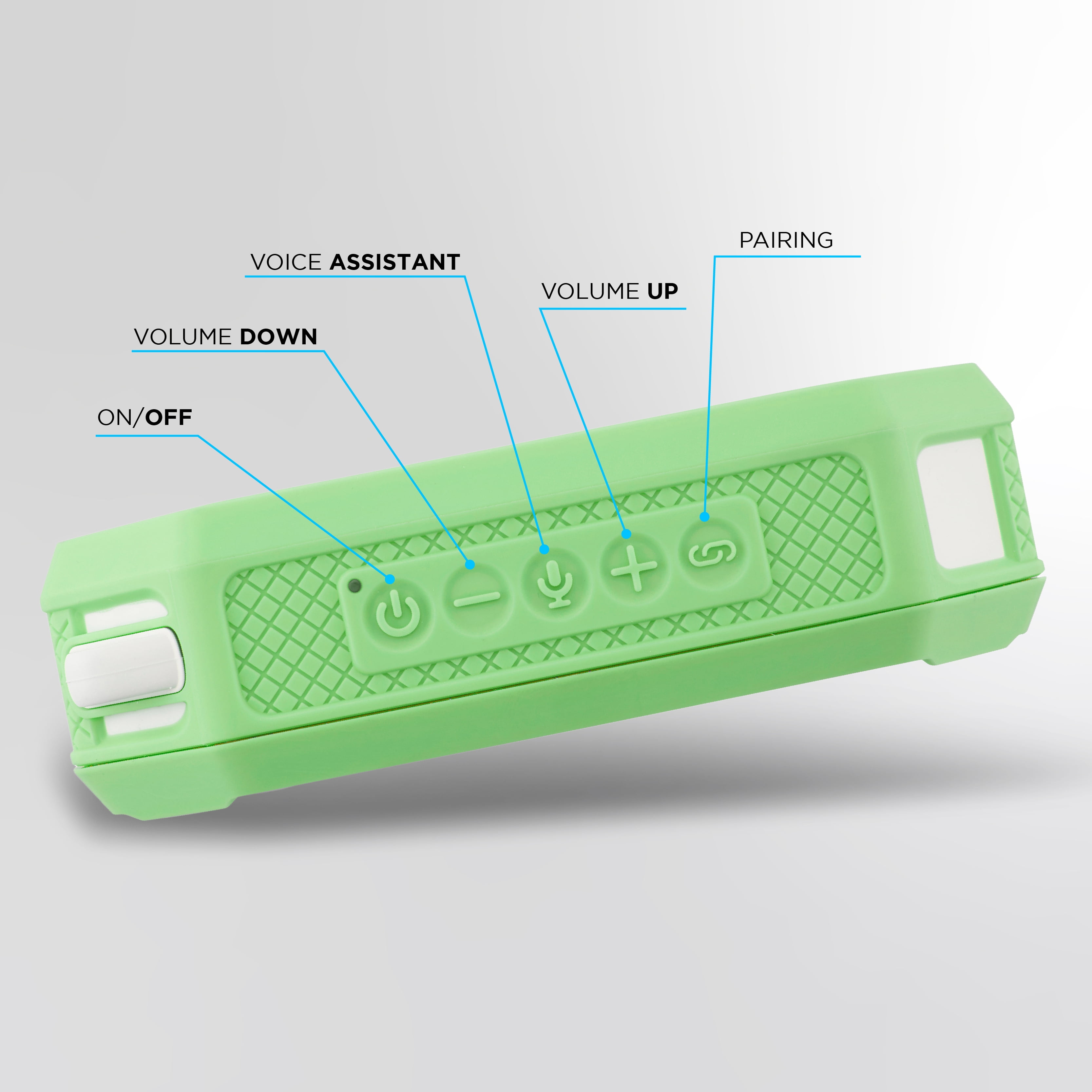Altec Lansing HydraMini 2.0 Portable Bluetooth Speaker, Waterproof IP67, 12-Hour Battery, Wireless Pairing, USB-C Quick Charge, Magnetic Mount, Voice Assistant, Compact Outdoor Speaker