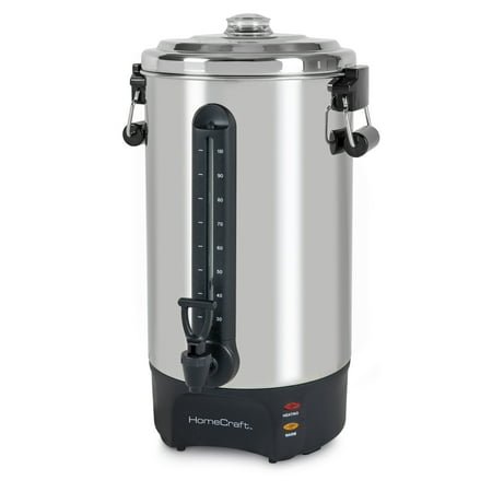 HomeCraft HCCU100SS Quick-Brewing 1500-Watt Automatic 100-Cup Coffee Urn, Stainless Steel