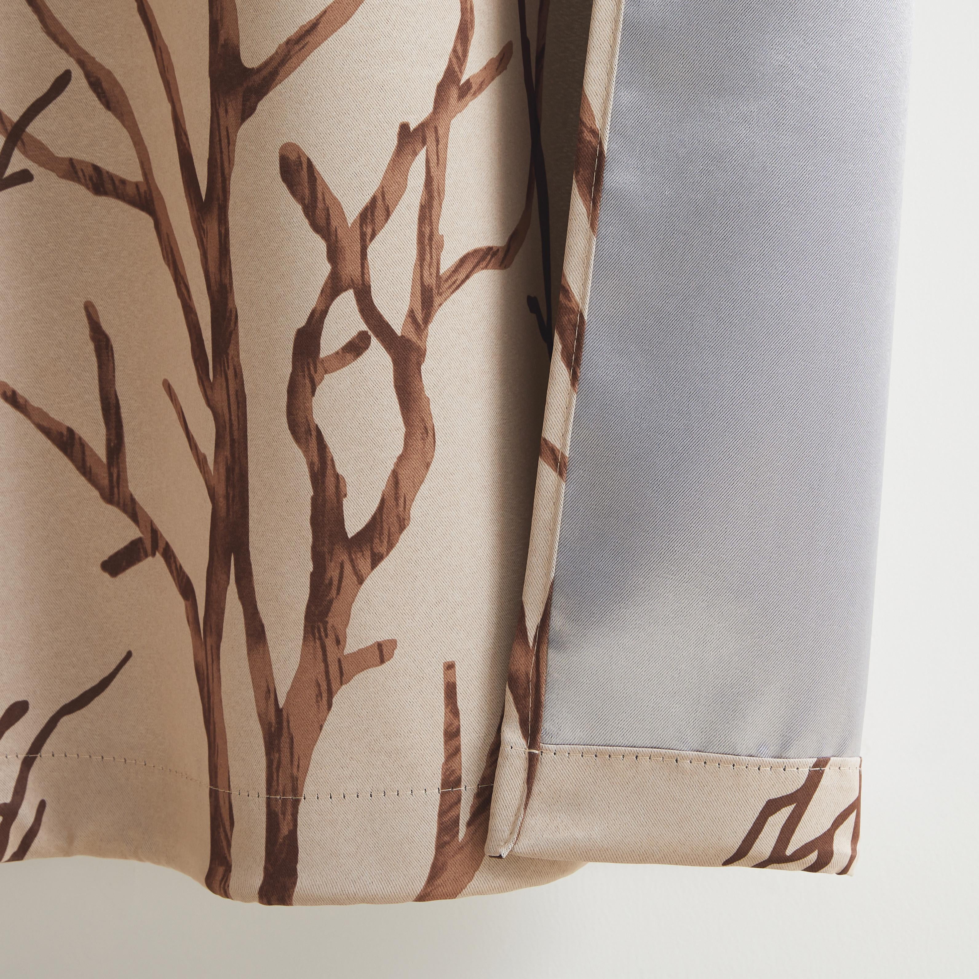 VCNY Home Kingdom Taupe Branch Grommet Blackout Curtain, 40" x 95"